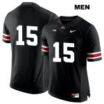 Men's NCAA Ohio State Buckeyes Jaylen Harris #15 College Stitched No Name Authentic Nike White Number Black Football Jersey OY20M33PG